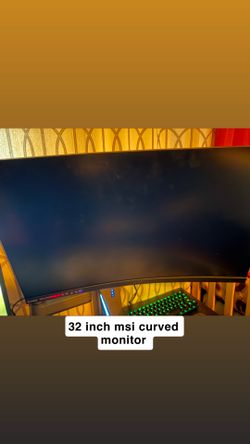 32 inch msi optix G32 series curved monitor