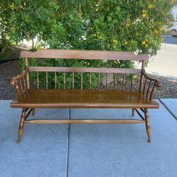 Vintage Solid Wood Bench ( Can Deliver For $10 )