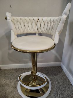 Brand New Bar stools Velvet Gold Plated
