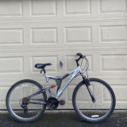 Triax PK7 Full-Suspension Mountain Bike – 26” Wheels – 21-Speed – Aluminum Frame Bicycle