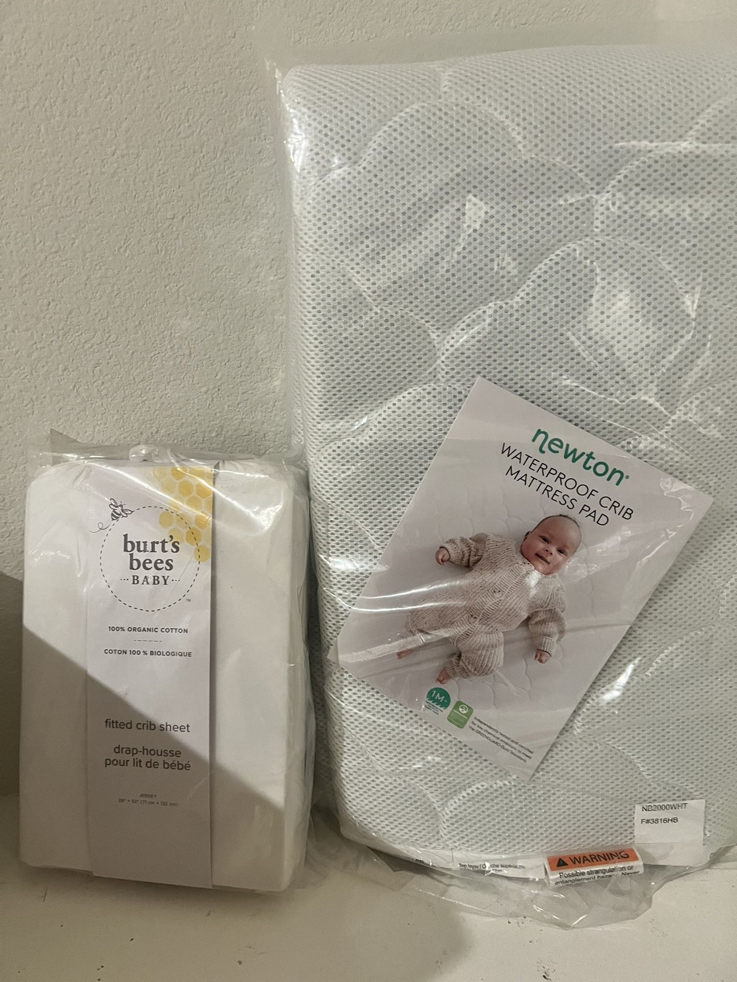 Crib Mattress, Protector & Sheet