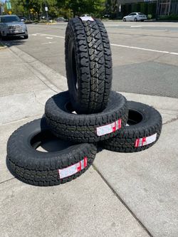 265-75-16 all terrain tires 150$ each