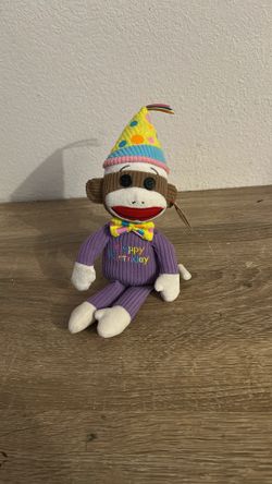 ty Beanie Babies Happy Birthday Sock Monkey
