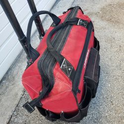 Tool Bag With Wheels and retractable handle,Tote ,used, Tool Box