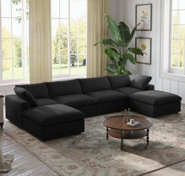Black sectional couch