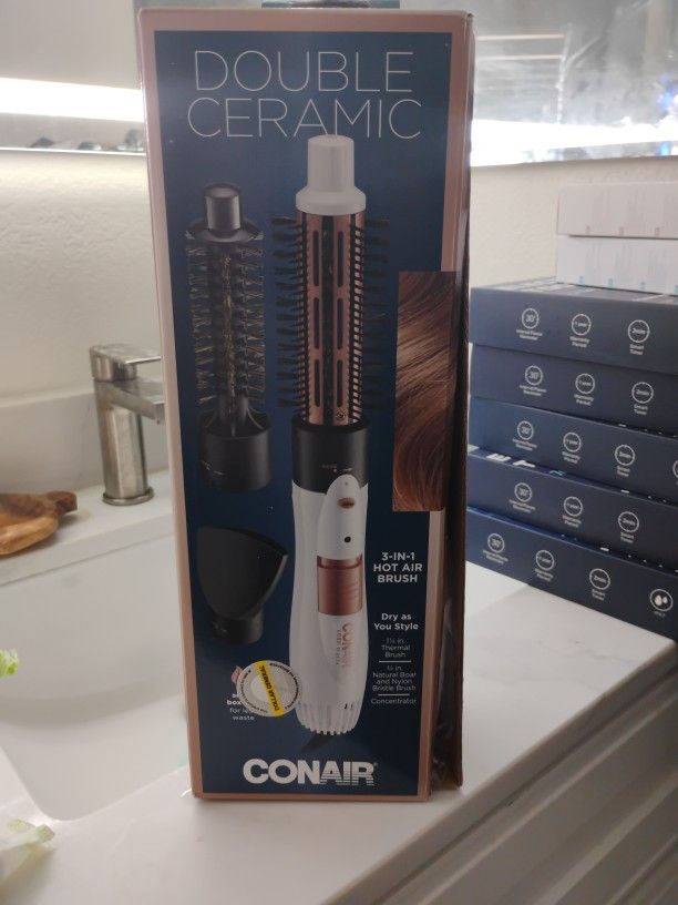 Double Ceramic 3 In 1 Hot Air Brush