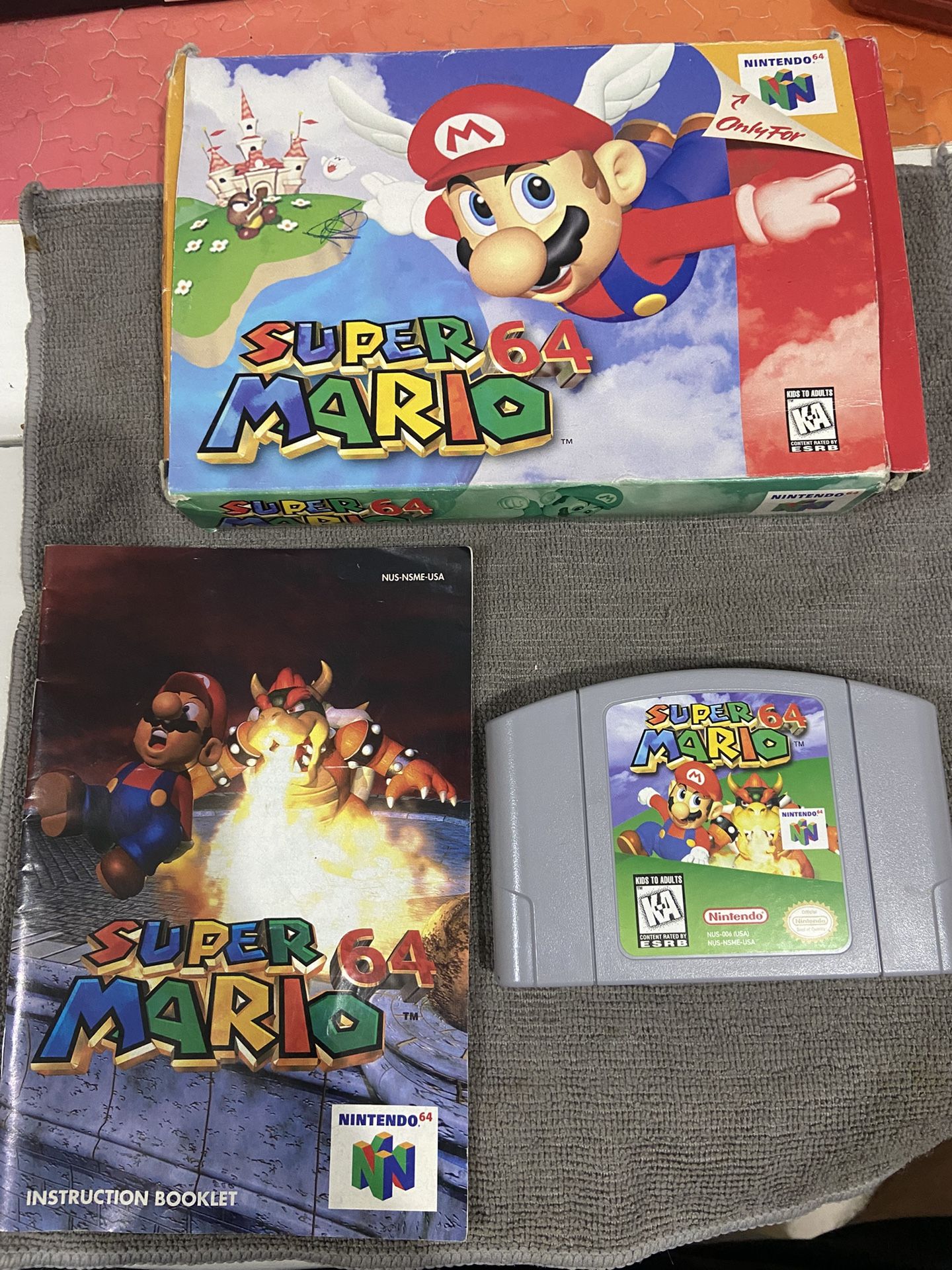 Super Mario 64 - Original Cartridge, Box And Manual