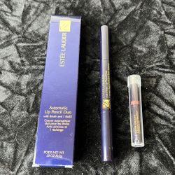 Estee Lauder Automatic Lip Pencil Duo NEW IN BOX (with brush and 1 refill)