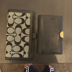 2 Coach Items! Wallet And Checkbook Excellent Condition