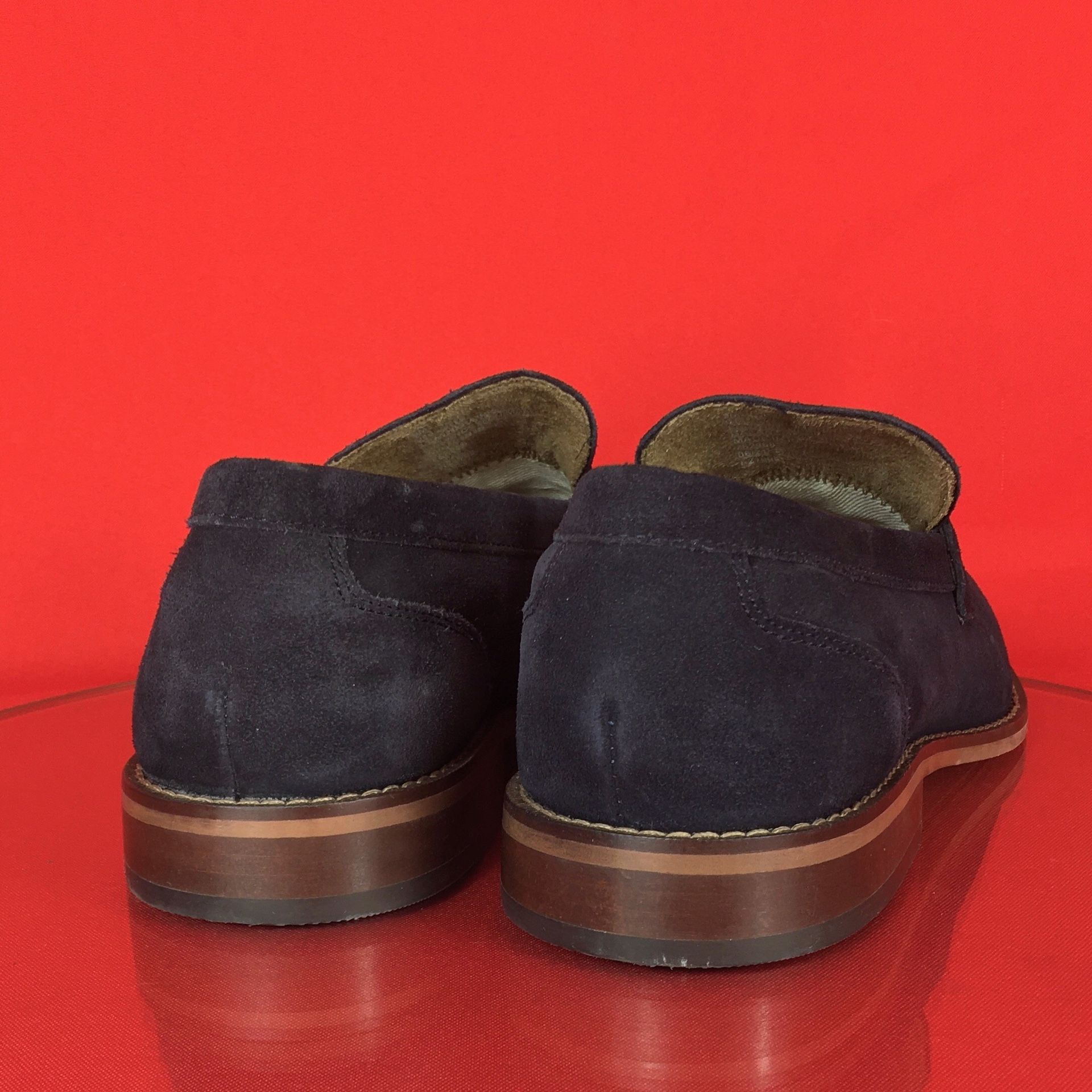 STAFFORD MENS DEAN ORTHOLITE SUEDE‎ LOAFERS  NAVY BLUE  GENUINE LEATHER SIZE  10 Ferro Aldo Men main image 4