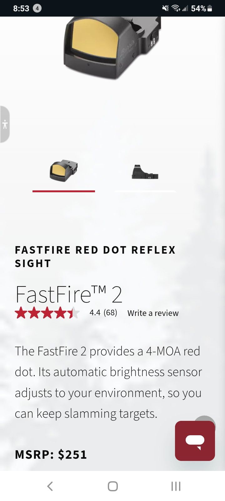 Fast Fire Red Dot Reflex Sight