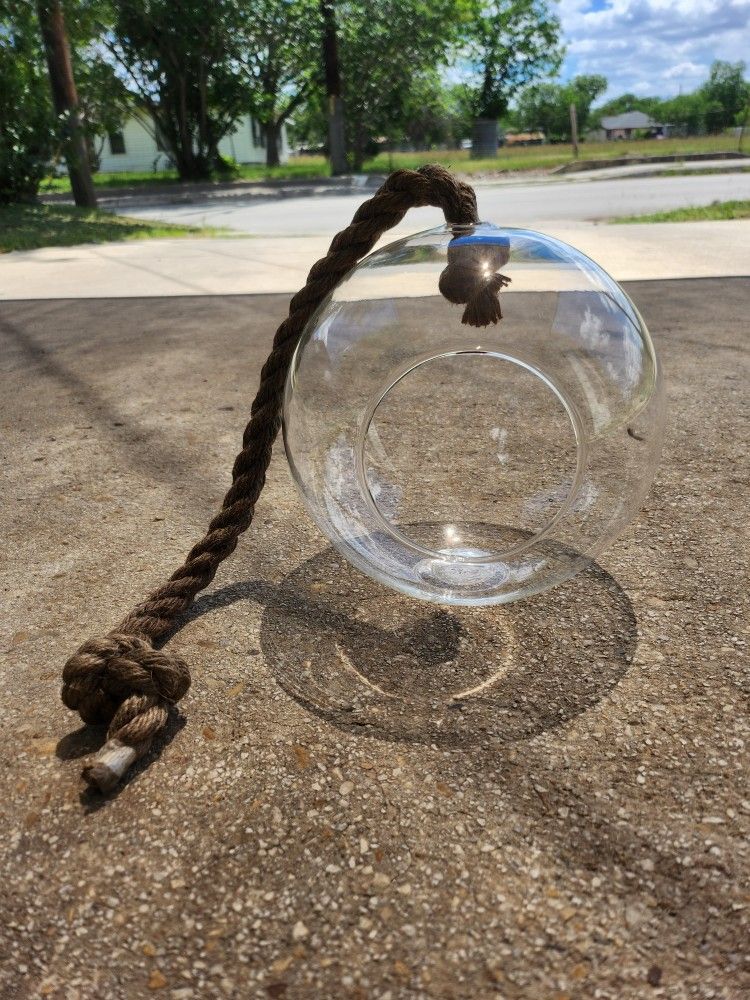 7×7 SMALL Glass Hanging Terrarium For Succulents, Decor