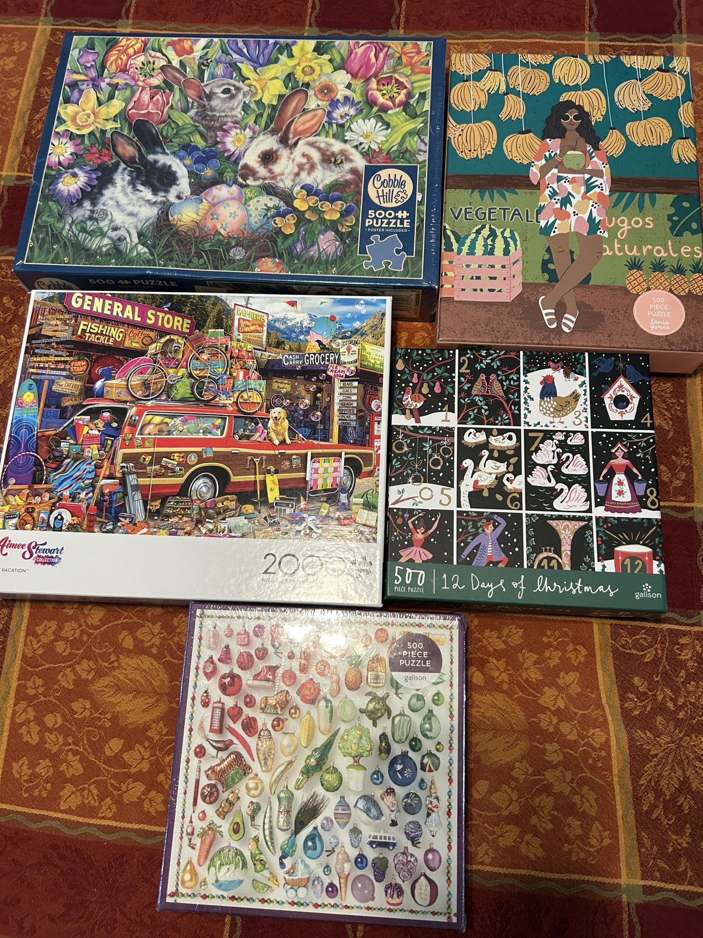 5 BRAND NEW PUZZLES 