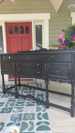 Painted Buffet Side Board Vintage