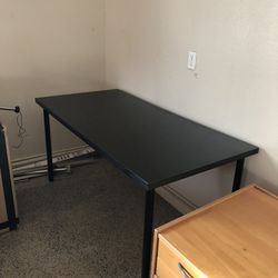 IKEA Black Desk/Table (LAGKAPTEN / ADILS)