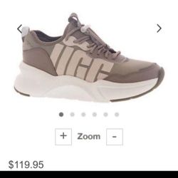 UGG LA DAZE (Woman's) Size 10
Brand-new, never-been-worn size 10 UGG’s in Caribou color. 1 1/4 inch heel and medium width. Pull-on style with lace acc