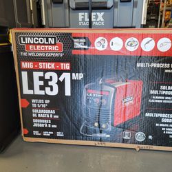 Lincoln Electric
140 Amp LE31MP Multi-Process Stick/MIG/Flux-Core/TIG, 120V, Aluminum Welder with Spool Gun sold separately