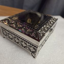 Vintage Silver Plated Jewelry Box