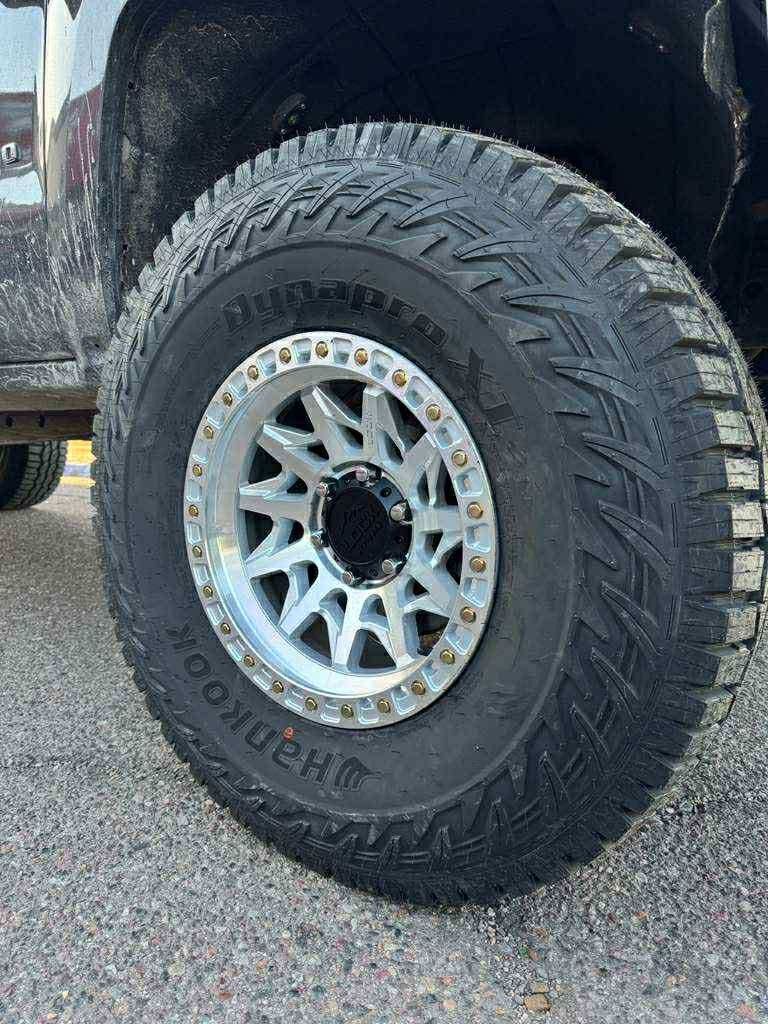 17X9 LOCK OFF ROAD WHEELS AND TIRES 37 1250 17 HANKOOK XT