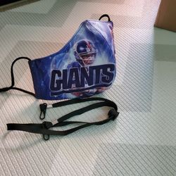 New York Giants Face Mask & Lanyard 2 Pc Set