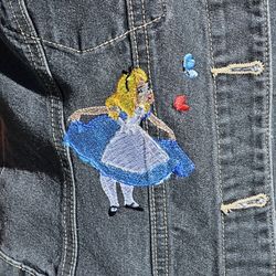 Alice In Wonderland Jean Jacket