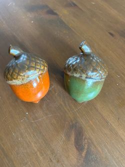 Brand new Hobby Lobby Ceramic Acorn Decor Set of 2