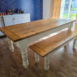 Rustic 7’ Farmhouse Dining Table