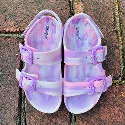 Cat & Jack Purple 9T: Hook and Loop, Contoured Footbed, Open Toe