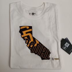  San Diego Padres New Era City Connect California State Short Sleeve Men's T-Shirt White