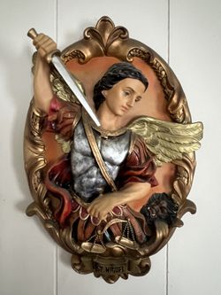 San Miguel Arcángel Wood Plaque❗️Firm Price❗️