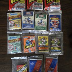 14 Vintage Baseball Card Packs