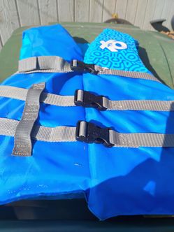 Blue Life Jacket with Buckle Straps