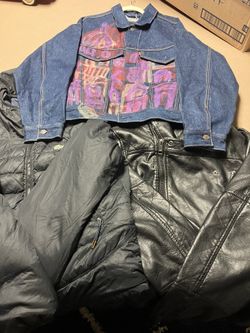 Custom George Wilson Painted Levi’s Jacket Men’s Size Xl