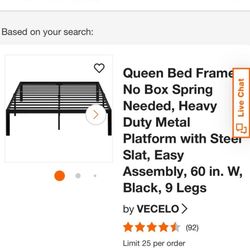 Queen Metal Bed Frame 