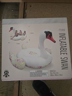 NEW IN BOX!! HUGE INFLATABLE SWAN