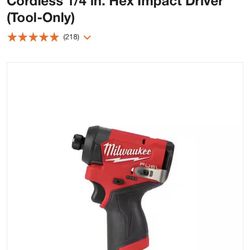 M12 FUEL 12V Lithium-Ion Brushless Cordless 1/4 in. Hex Impact Driver (Tool-Only