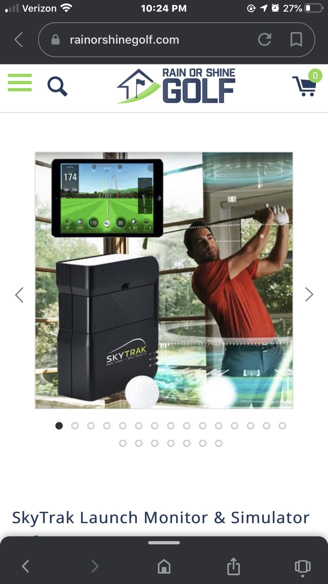 SkyTrak Launch Monitor & Simulator Software Indoor Golf Driving Range
