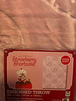 Strawberry Shortcake Embossed Throw Blanket