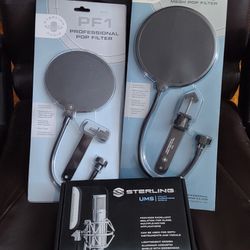 Sterling Audio PF1, PF2, & UMS – Brand New, Never Used! 🎤🛡️
