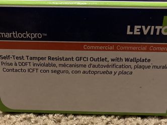 Self-test Tamper Resistant Gfci Outlet, With Wallplate