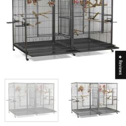 80x40 Double Macaw Cage With Divider.