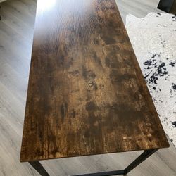Home Office Computer Desk, Workstation, Writing Table, Rustic Brown color