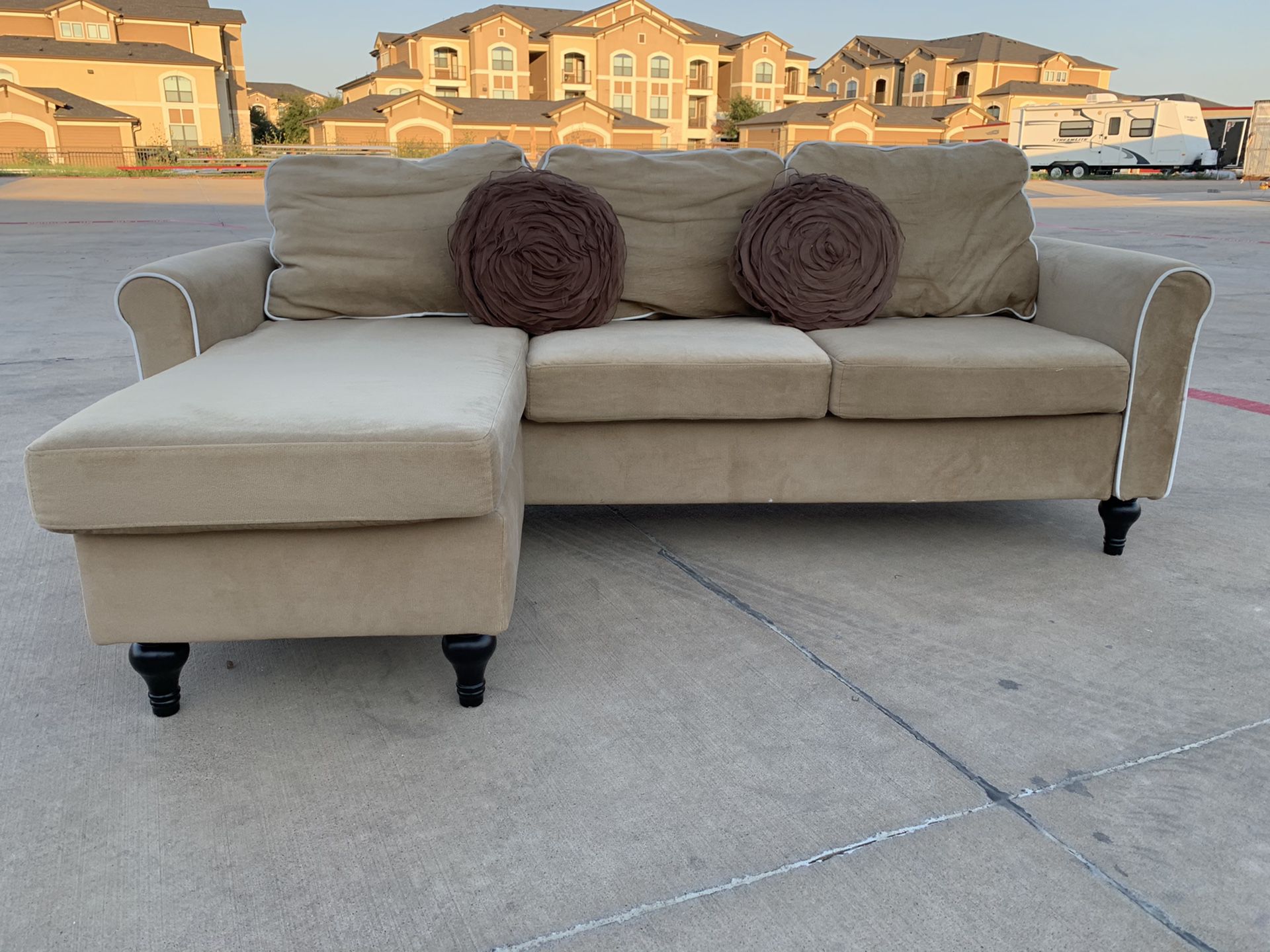 Can deliver - like new small reversible sectional couch sofa