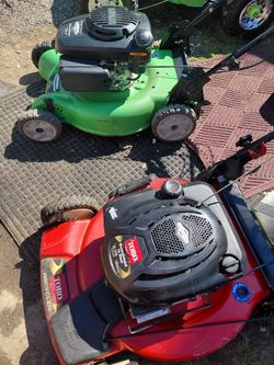 2 self propelled mowers
