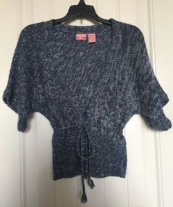 MOST BLUE BUTTONED SWEATER COVERUP OUTERWEAR SIZE SMALL TOP BUTTERFLY SLEEVES knit cardigan