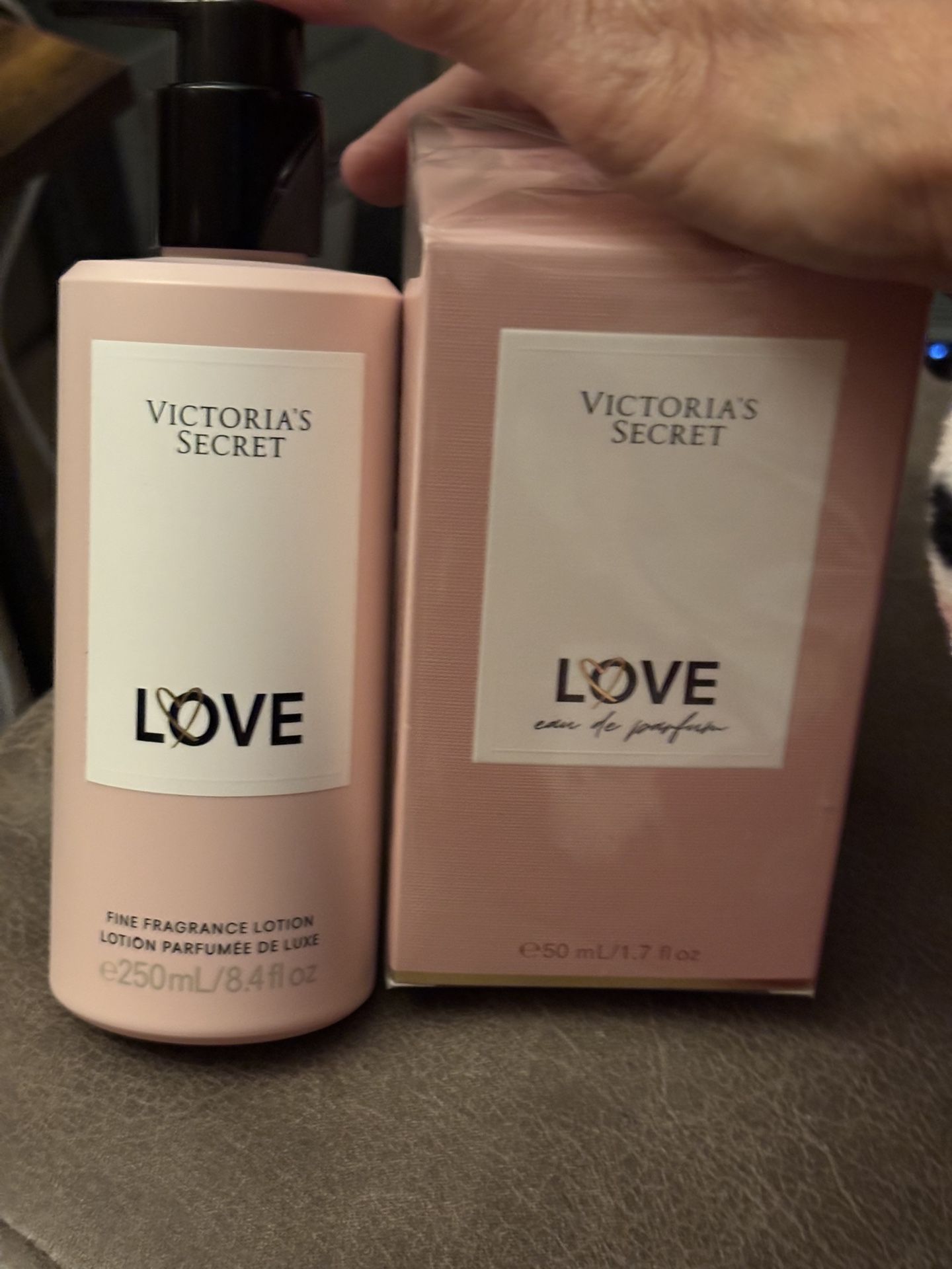 New w/Tags Victoria’s Secret LOVE 50 mL eau de parfum and 250 mL fine fragrance lotion. $60