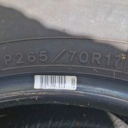 (4) Like New Goodyear "Wrangler" P265/70R17 Tires. 
