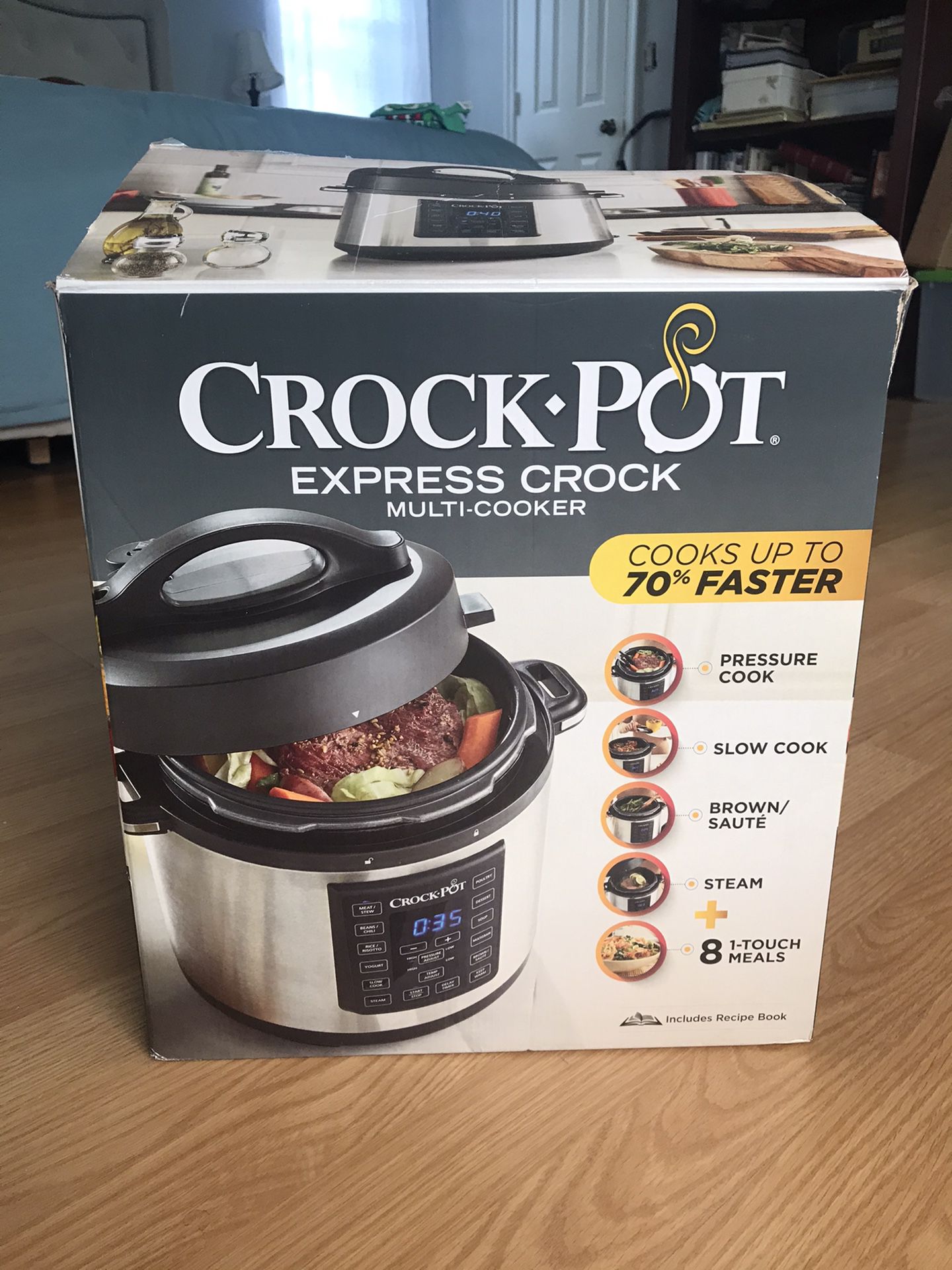 NEW Crock Pot Pressure Cooker, Slow Cooker, Steamer