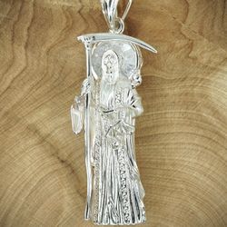 Santa Muerte 925 Sterling Silver Pendant