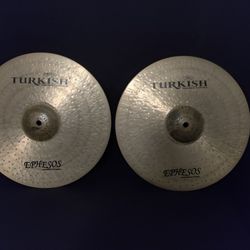 14" Ephus Turkish Hi Hat Cymbals Made In Istanbul 4 Drum set Ride Crash Splash Trash China Ozone